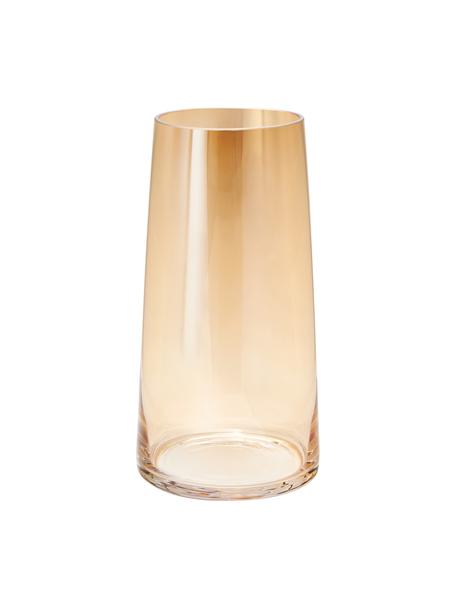 Grote mondgeblazen glazen vaas Myla in amberkleur, Glas, Amberkleurig, Ø 14 x H 28 cm