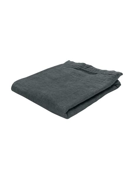 Linnen tafelkleed Ruta, Grijs, Voor 4 - 6 personen (B 130 x L 170 cm)