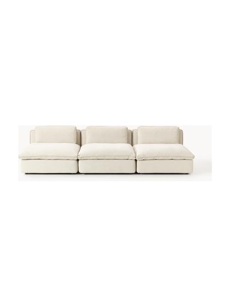 Modulares XL-Sofa Felix (3-Sitzer), Bezug: 100 % Polyester Der strap, Gestell: Massives Kiefern- und Fic, Webstoff Hellbeige, B 300 x T 140 cm