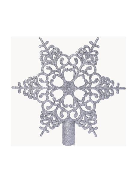 Weihnachtsbaumspitze Adelle, Kunststoff, Silberfarben, Ø 19 x H 19 cm