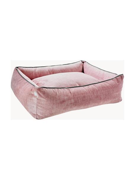 Panier en velours pour chien Glam, tailles variées, Vieux rose, gris foncé, larg. 68 x prof. 55 cm