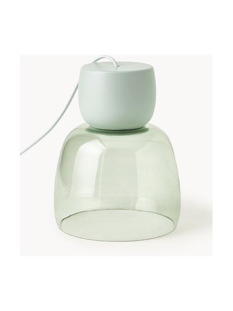Kleine tafellamp Beira, Lampenkap: glas, Saliegroen, Ø 20 x H 25 cm