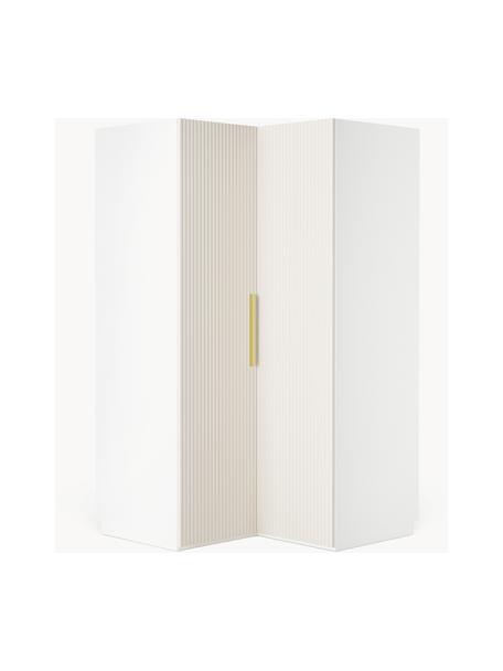 Armoire d'angle modulaire Simone, larg. 115 cm, Bois, beige, Module d'angle : larg. 115 x haut. 200 cm