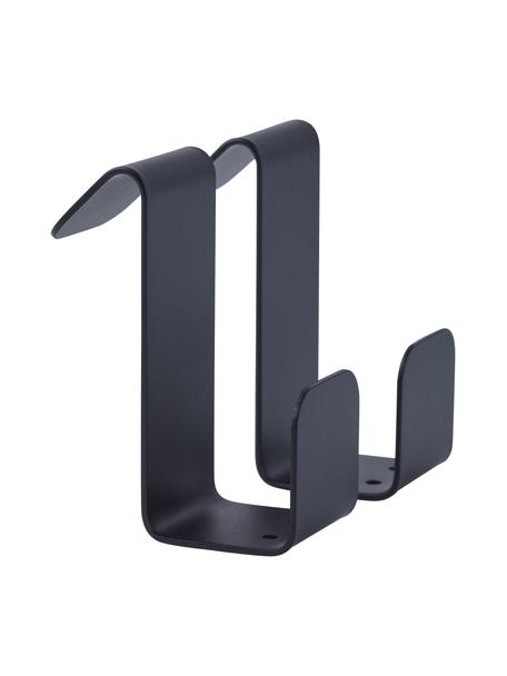 Oceľové háčiky Flex, 2 ks, Potiahnutá oceľ, Čierna, Š 5 x V 6 cm