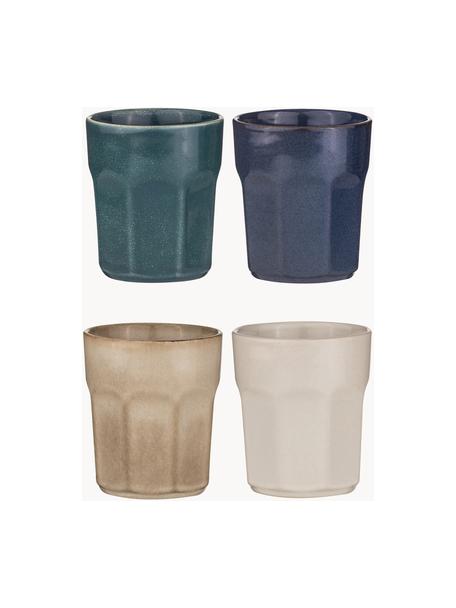 Set de vasos Elan, 4 uds., Cerámica, Multicolor, Ø 8 x Al 10 cm, 275 ml