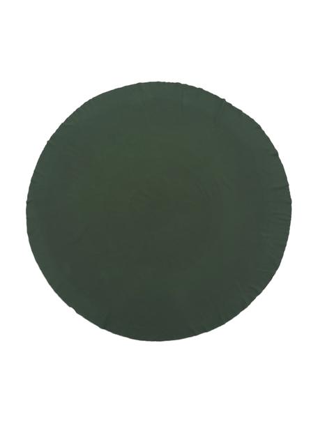 Tovaglia di cotone verde scuro Wilhelmina, 100% cotone, Verde scuro, Ø 200 cm