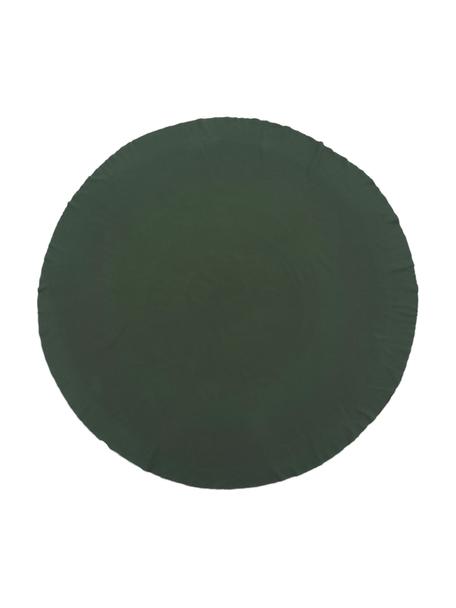 Nappe en coton Wilhelmina, 100 % coton, Vert foncé, Ø 200 cm