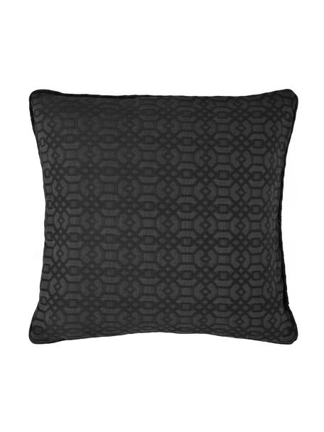 Poszewka na poduszkę Feliz, 60% bawełna, 40% poliester, Antracytowy, S 50 x D 50 cm