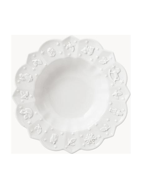 Assiettes creuses Toy's Delight, 6 pièces, Porcelaine Premium, Blanc, Ø 24 cm