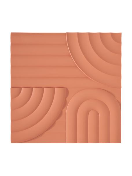 Decoración de pared Massimo, Tablero de fibras de densidad media (MDF), Naranja, An 80 x Al 80 cm