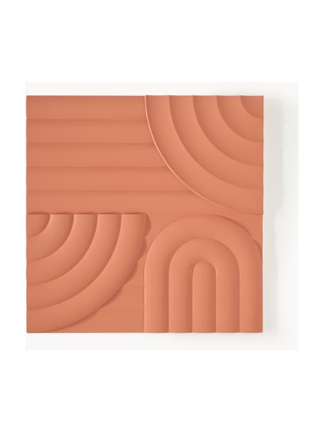 Nástenná dekorácia Massimo, Drevovláknitá doska strednej hustoty (MDF), Terakotová, Š 80 x V 80 cm