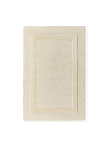 Tappeto in cotone tessuto a mano con motivo in rilievo Dania, 100% cotone certificato GRS, Beige, Larg. 120 x Lung. 180 cm (taglia S)