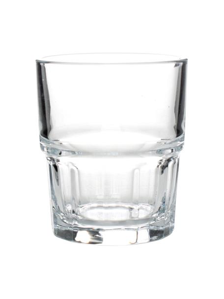 Stapelbare waterglazen Next, 12 stuks, Glas, Transparant, Ø 7 x H 8 cm