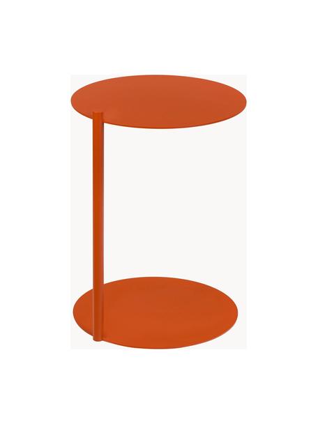 Mesa auxiliar redonda de metal Ande, Acero con pintura en polvo, Naranja, Ø 40 x Al 55 cm