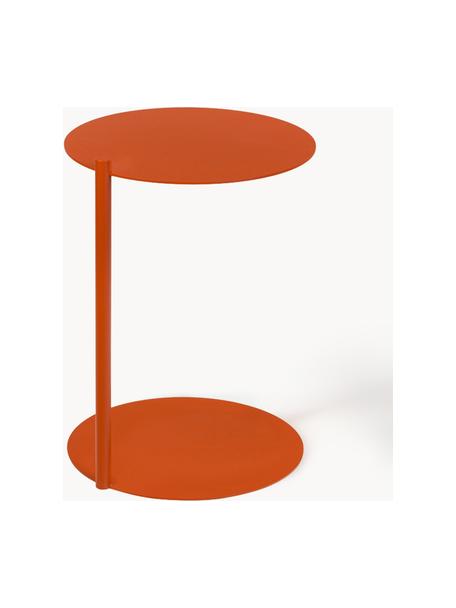 Mesa auxiliar redonda de metal Ande, Acero con pintura en polvo, Naranja, Ø 40 x Al 55 cm