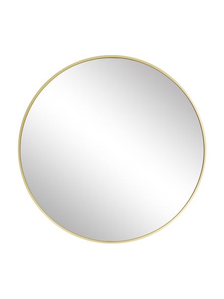 Okrúhle zrkadlo s hliníkovým rámom Ida, Odtiene zlatej, Ø 55 x H 3 cm