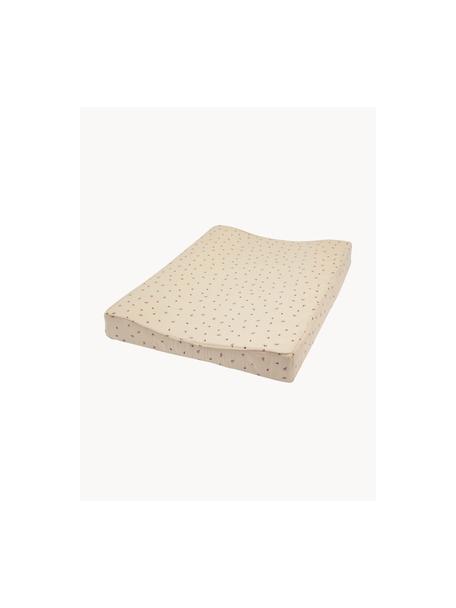 Wickelauflage Cozy aus Bio-Baumwolle, Bezug: Baumwolle (Bio), Hellbeige, Blumen-Motiv, B 50 x L 65 cm