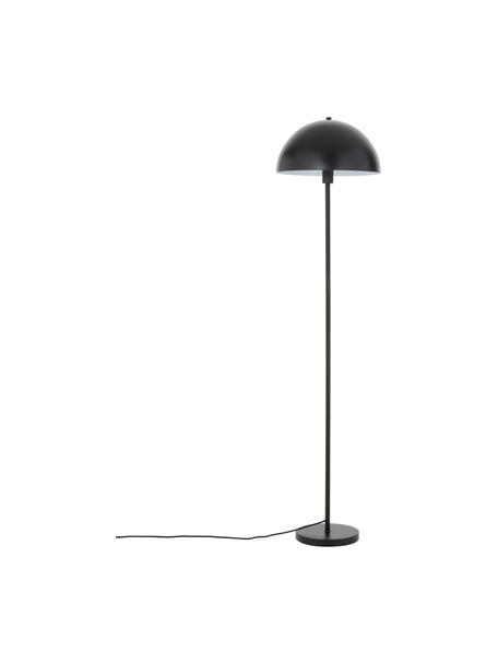 Lámpara de pie Matilda, Pantalla: metal con pintura en polv, Cable: tela, Negro, Ø 40 x Al 164 cm
