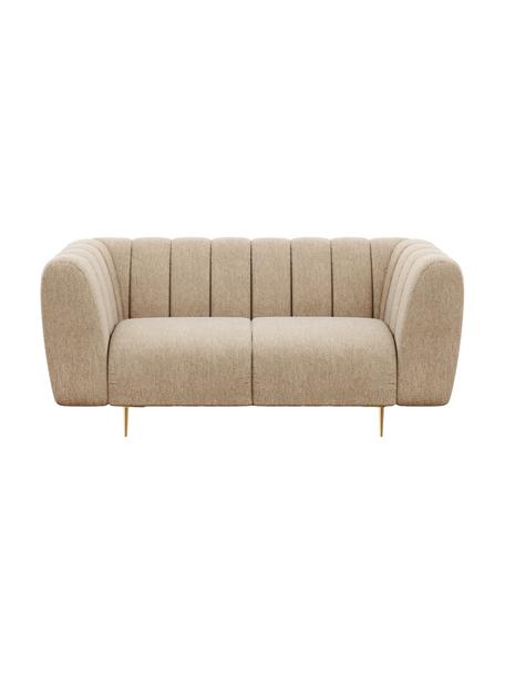 Sofa Shel (2-osobowa), Tapicerka: 100% aksamit poliestrowy , Nogi: metal powlekany, Beżowa tkanina, S 170 x G 95 cm