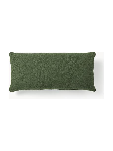 Cojín sofá en tejido bouclé Sofia, Funda: Bouclé (100% poliéster), Bouclé verde oscuro, An 30 x L 70 cm