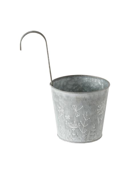 Mała balkonowa osłonka na doniczkę Silene, Metal ocynkowany, Cynk, Ø 14 x W 24 cm