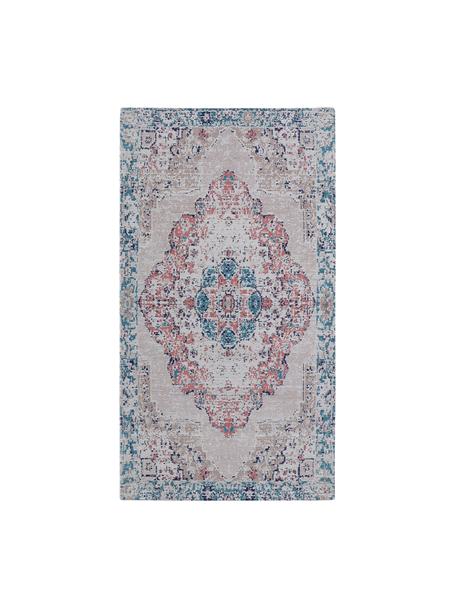 Žinylkový koberec ve vintage stylu Avignon, Odstíny modré, se vzorem, Š 120 cm, D 180 cm (velikost S)