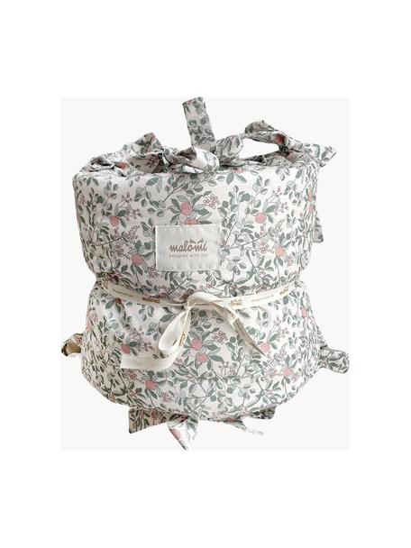 Baby-Bettumrandung Apricot, Bezug: Baumwolle, Beige, Grüntöne, Rosa, B 28 x L 120 cm