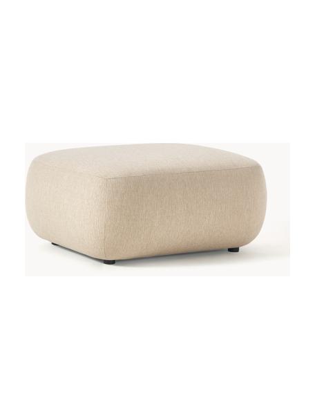 Pouf Sofia, Tissu beige clair, larg. 75 x prof. 96 cm