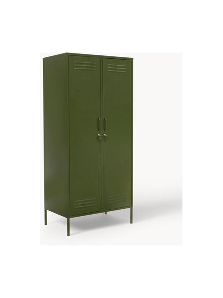 Armadietto The Twinny, Acciaio verniciato a polvere, Verde scuro, Larg. 85 x Alt. 183 cm