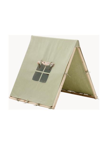 Tenda teepee per bambini Yanil, Struttura: legno di abete, legno di , Verde oliva, Larg. 95 x Alt. 100 cm