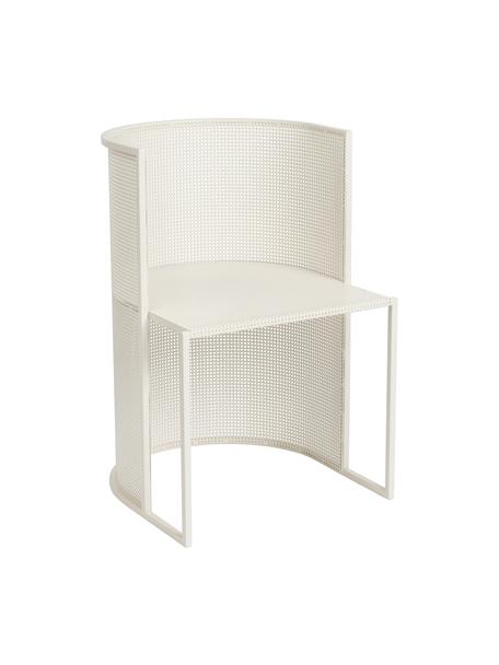 Zahradní židle s područkami Bauhaus, Ocel s práškovým nástřikem, Krémově bílá, Š 51 cm, H 53 cm