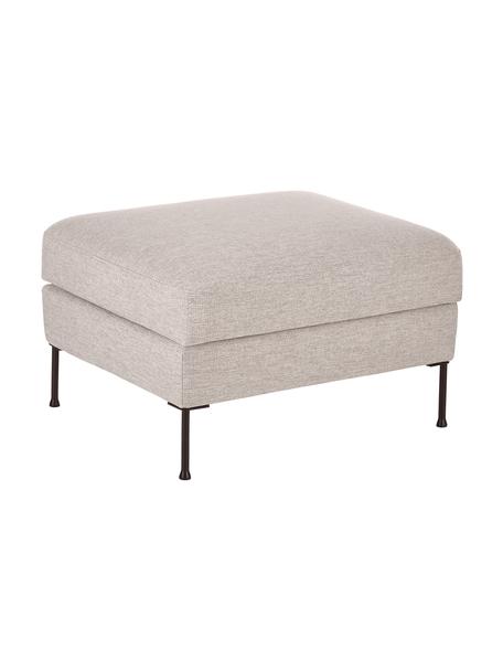 Tabouret de canapé en velours avec rangement Cucita, Tissu beige, larg. 75 x haut. 46 cm