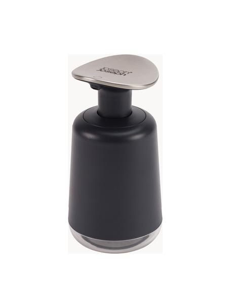 Distributeur de savon Presto, Polypropylène (PP), acier inoxydable, Gris foncé, couleur argentée, Ø 7 x haut. 15 cm