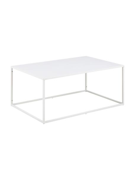 Tavolino da salotto in metallo Neptun, Metallo verniciato a polvere, Bianco, Larg. 90 x Prof. 60 cm