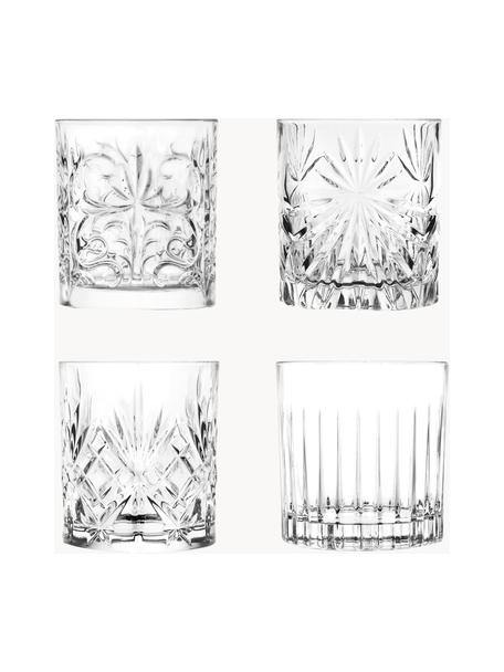 Sada křišťálových sklenic na whisky Bichiera, 4 díly, Křišťál, Transparentní, Ø 8 cm, V 9 cm, 310 ml