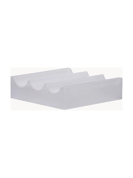 Bureau organizer Wave, Kristalglas, Wit, semi-transparant, B 11 x H 3 cm