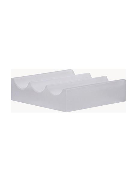 Kancelársky organizér Wave, Krištáľové sklo, Biela, polopriehľadná, Š 11 x V 3 cm