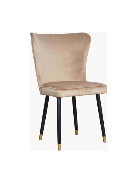 Stolička so zamatovým čalúnením Monti, Zamatová béžová, Š 55 x H 66 cm