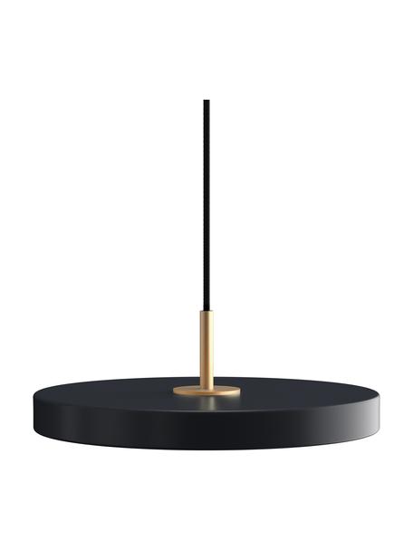 Dizajnová závesná LED lampa Asteria, Antracitová, odtiene zlatej, Ø 31 x V 14 cm