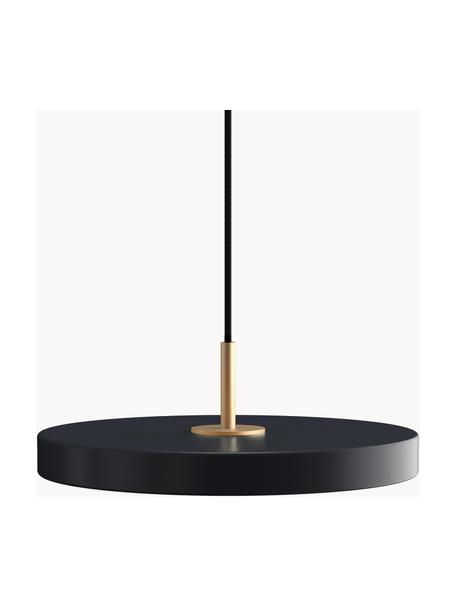 Design LED-Pendelleuchte Asteria, Lampenschirm: Aluminium, lackiert, Dekor: Stahl, lackiert, Anthrazit, Goldfarben, Ø 31 x H 14 cm