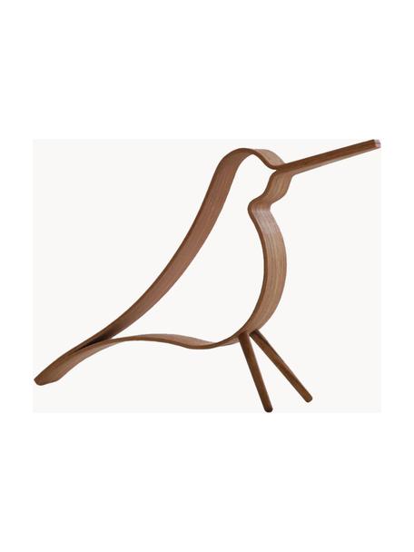 Handgefertigtes Deko-Objekt Woody in Vogel-Form, Mitteldichte Holzfaserplatte (MDF), Helles Holz, B 20 x H 14 cm