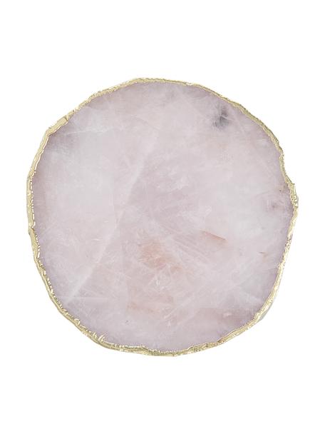 Onderzetters Crystale van edelstenen, 4 stuks, Edelsteen, Rose, goudkleurig, Ø 11 cm