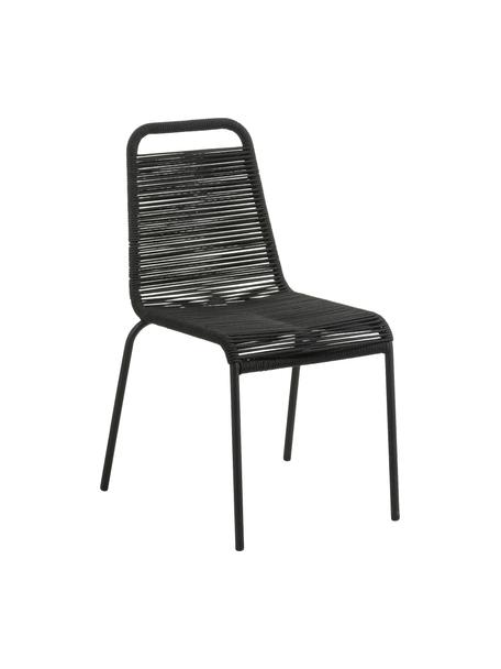 Krzesło Lambton, 2 szt., Stelaż: metal malowany proszkowo, Czarny, S 49 x G 59 cm
