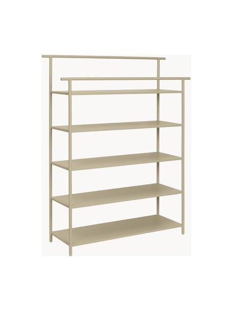 Scaffale in metallo Dora, Ferro verniciato a polvere e zincato, Beige chiaro opaco, Larg. 82 x Alt. 106 cm