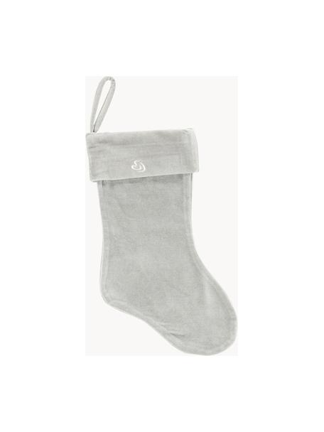 Chaussette de Saint-Nicolas Mistle, Coton, Gris clair, larg. 23 x haut. 39 cm