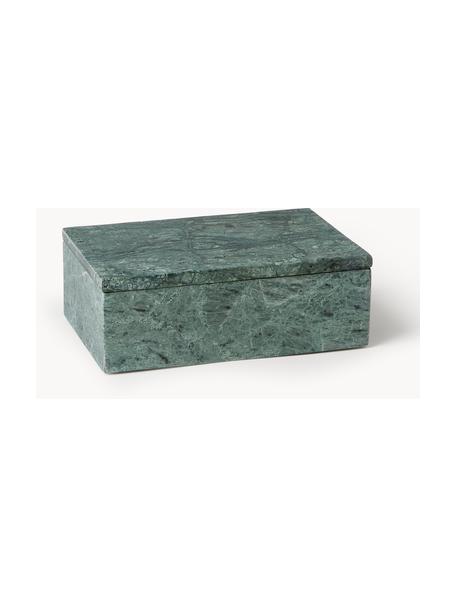 Mramorová škatuľka na bižutériu Venice, Mramor, Tmavozelená, mramorovaná, Š 20 x V 7 cm