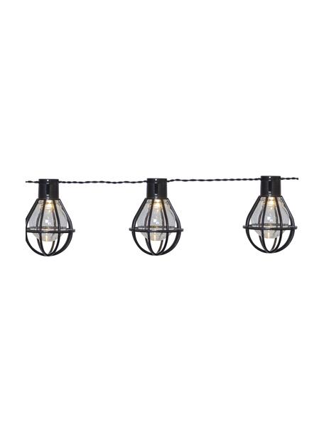 Guirlande lumineuse extérieur Cage, 280 cm, 8 lampions, Noir, transparent, long. 280 cm
