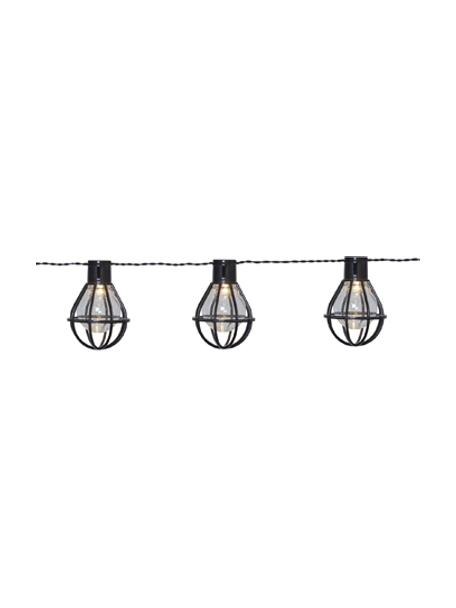 LED lichtslinger Cage, 280 cm, 8 lampions, Zwart, transparant, L 280 cm