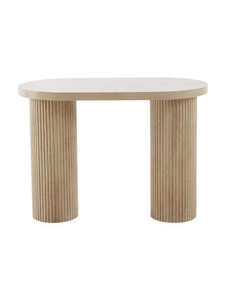 Escritorio de madera Torello, Tablero: tablero de fibras de dens, Patas: madera de roble, Madera clara, An 100 x Al 72 cm