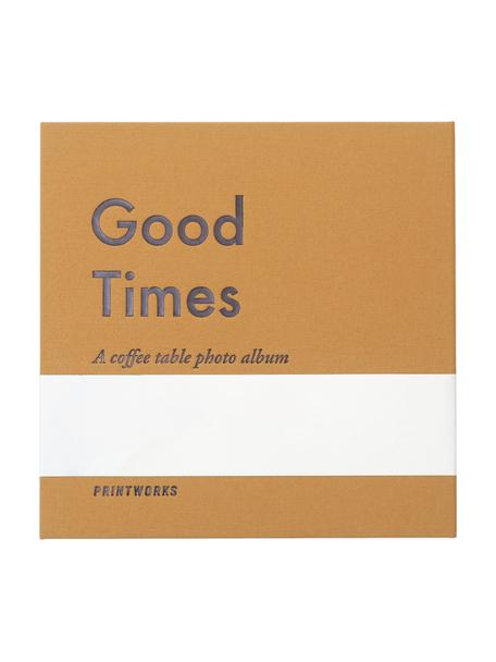 Fotoalbum Good Times, 55 % Graupappe, 18 % Polyester, 15 % Papier, 2 % Baumwolle

Dieses Produkt wird aus nachhaltig gewonnenem, FSC®-zertifiziertem Holz gefertigt., Senfgelb, Dunkelbraun, B 25 x H 25 cm